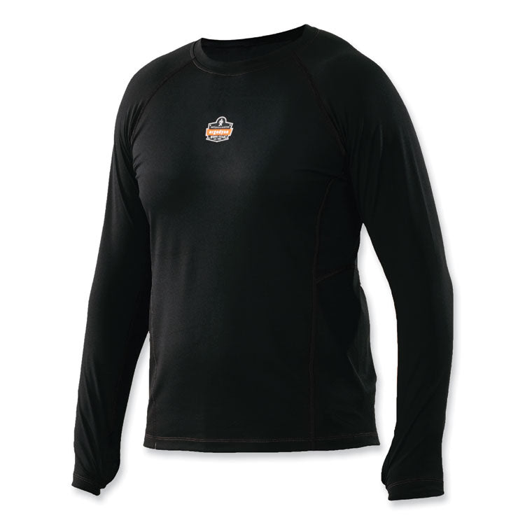 ergodyne® N-Ferno 6435 Midweight Long Sleeve Base Layer Shirt, Medium, Black, Ships in 1-3 Business Days (EGO40203) Each