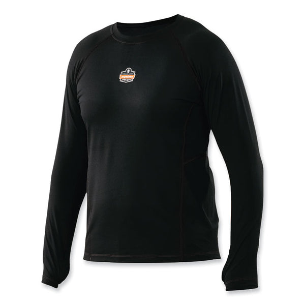 ergodyne® N-Ferno 6435 Midweight Long Sleeve Base Layer Shirt, 2X-Large, Black, Ships in 1-3 Business Days (EGO40206) Each