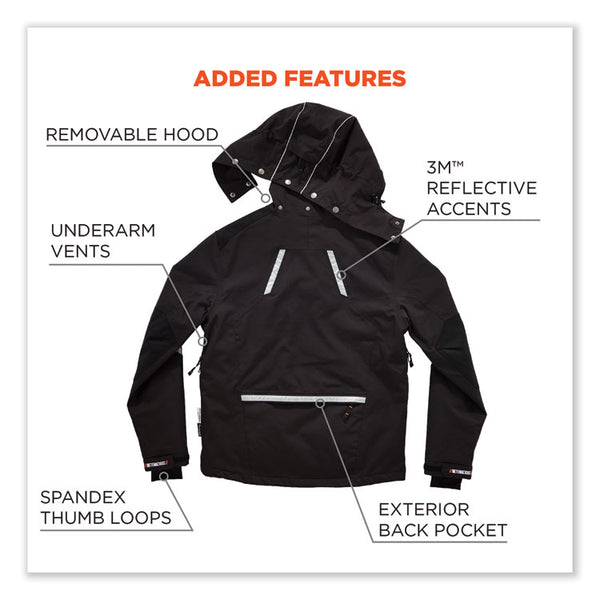 ergodyne® N-Ferno 6466 Thermal Jacket with 500D Nylon Shell, Small, Black, Ships in 1-3 Business Days (EGO41112) Each