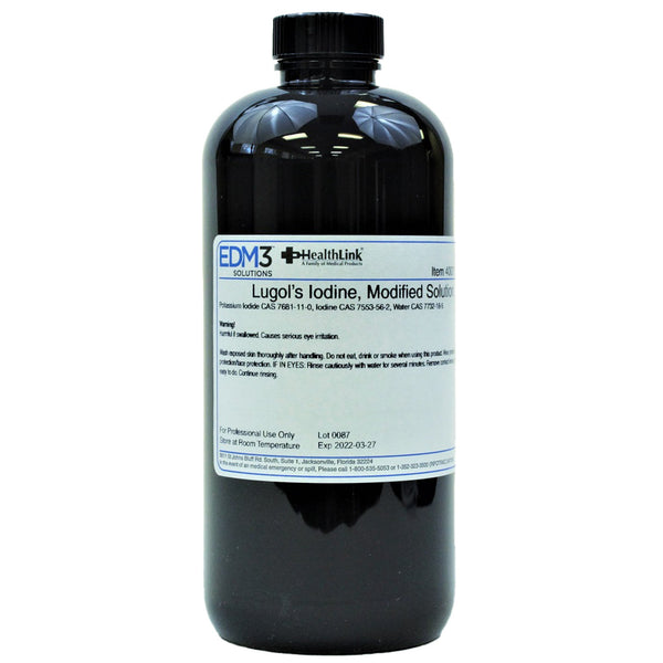 EDM 3 LLC Modified Lugol's Iodine Stain, 2.1% 16 oz. (637384_EA) 1/EA
