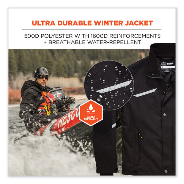 ergodyne® N-Ferno 6466 Thermal Jacket with 500D Nylon Shell, 2X-Large, Black, Ships in 1-3 Business Days (EGO41116) Each