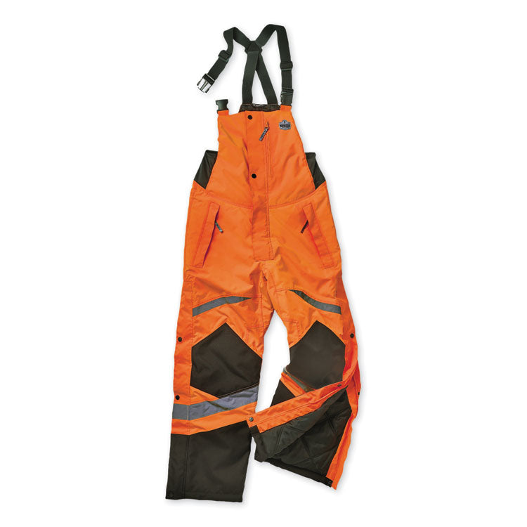 ergodyne® GloWear 8928 Class E Hi-Vis Insulated Bibs, 3X-Large, Orange, Ships in 1-3 Business Days (EGO25637) Each