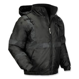 ergodyne® GloWear 8377EV Non-Certified Hi-Vis Quilted Bomber Jacket, Black, Large, Ships in 1-3 Business Days (EGO25644) Each
