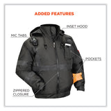 ergodyne® GloWear 8377EV Non-Certified Hi-Vis Quilted Bomber Jacket, Black, 5X-Large, Ships in 1-3 Business Days (EGO25649) Each
