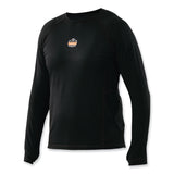 ergodyne® N-Ferno 6435 Midweight Long Sleeve Base Layer Shirt, 3X-Large, Black, Ships in 1-3 Business Days (EGO40207) Each