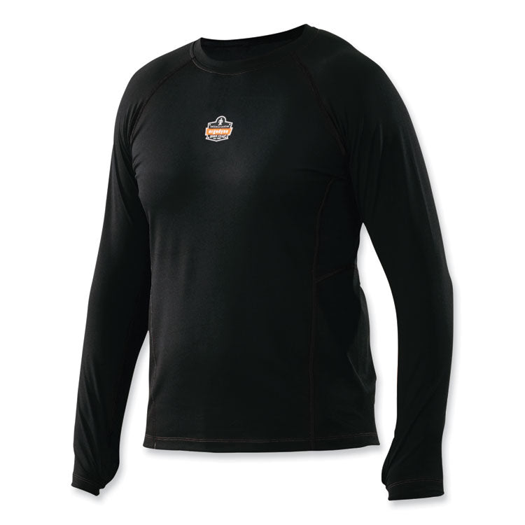 ergodyne® N-Ferno 6435 Midweight Long Sleeve Base Layer Shirt, 3X-Large, Black, Ships in 1-3 Business Days (EGO40207) Each