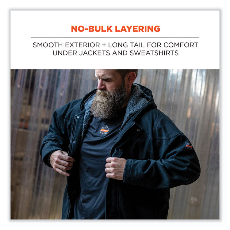 ergodyne® N-Ferno 6436 Long Sleeve Lightweight Base Layer Shirt, X-Large, Black, Ships in 1-3 Business Days (EGO40235) Each