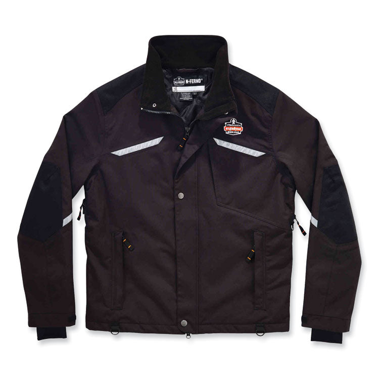 ergodyne® N-Ferno 6466 Thermal Jacket with 500D Nylon Shell, Small, Black, Ships in 1-3 Business Days (EGO41112) Each