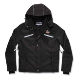 ergodyne® N-Ferno 6466 Thermal Jacket with 500D Nylon Shell, 4X-Large, Black, Ships in 1-3 Business Days (EGO41118) Each