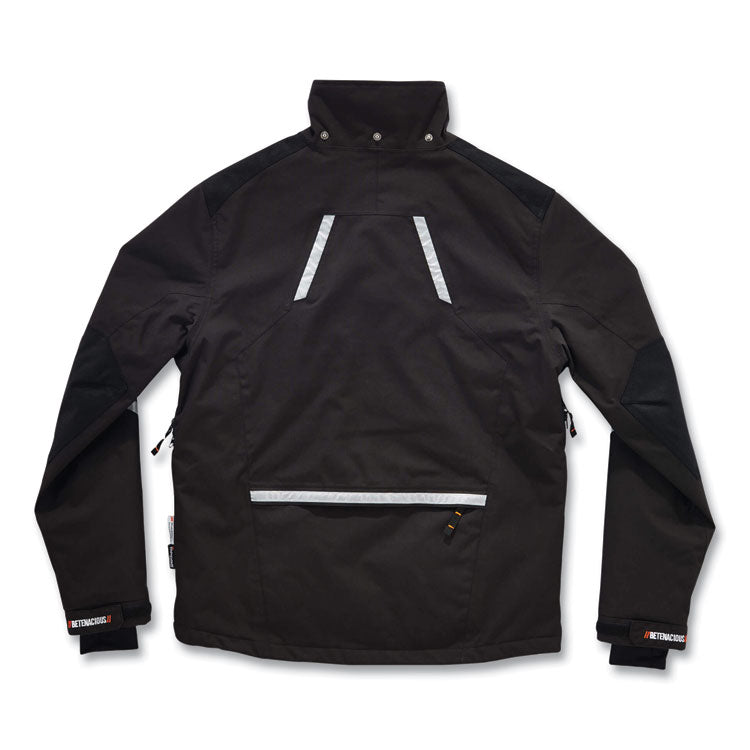 ergodyne® N-Ferno 6466 Thermal Jacket with 500D Nylon Shell, 4X-Large, Black, Ships in 1-3 Business Days (EGO41118) Each