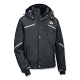 ergodyne® N-Ferno 6466 Thermal Jacket with 500D Nylon Shell, 4X-Large, Black, Ships in 1-3 Business Days (EGO41118) Each