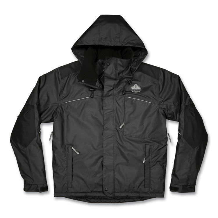 ergodyne® N-Ferno 6467 Winter Work Jacket with 300D Polyester Shell, Small, Black, Ships in 1-3 Business Days (EGO41122) Each
