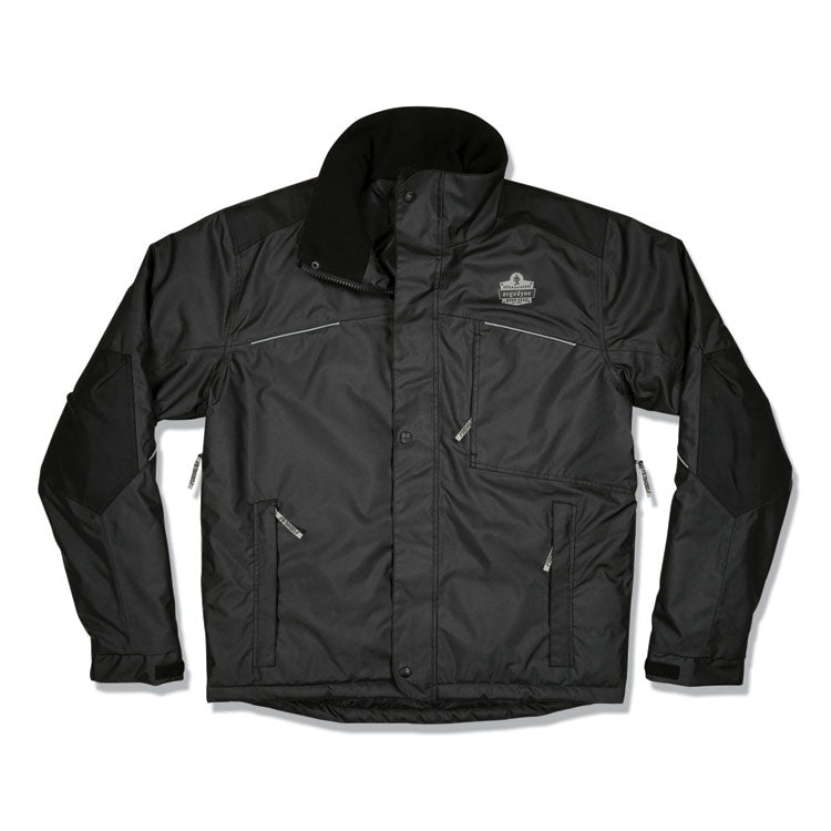 ergodyne® N-Ferno 6467 Winter Work Jacket with 300D Polyester Shell, Small, Black, Ships in 1-3 Business Days (EGO41122) Each