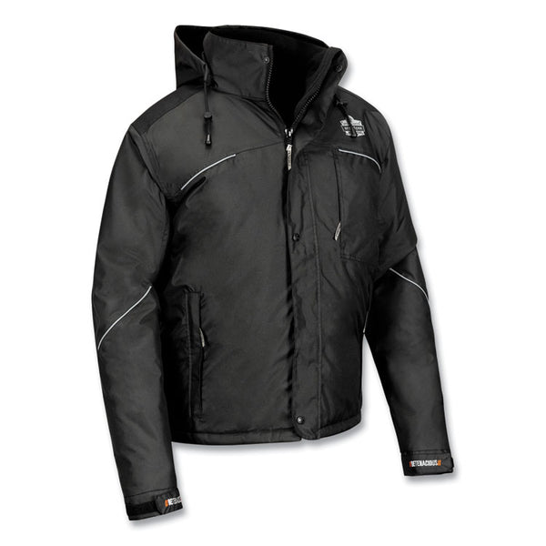 ergodyne® N-Ferno 6467 Winter Work Jacket with 300D Polyester Shell, Medium, Black, Ships in 1-3 Business Days (EGO41123) Each