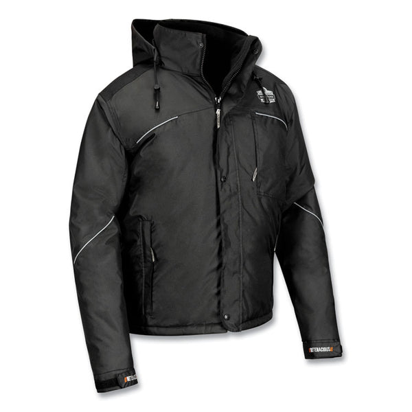 ergodyne® N-Ferno 6467 Winter Work Jacket with 300D Polyester Shell, Large, Black, Ships in 1-3 Business Days (EGO41124) Each