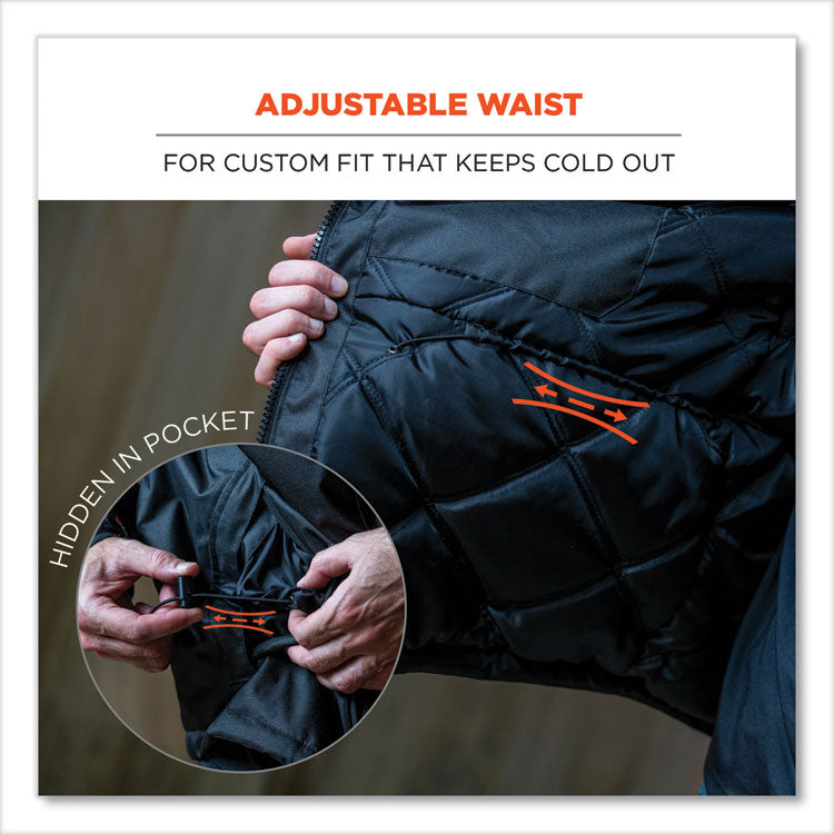 ergodyne® N-Ferno 6467 Winter Work Jacket with 300D Polyester Shell, 2X-Large, Black, Ships in 1-3 Business Days (EGO41126) Each