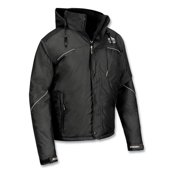 ergodyne® N-Ferno 6467 Winter Work Jacket with 300D Polyester Shell, 2X-Large, Black, Ships in 1-3 Business Days (EGO41126) Each