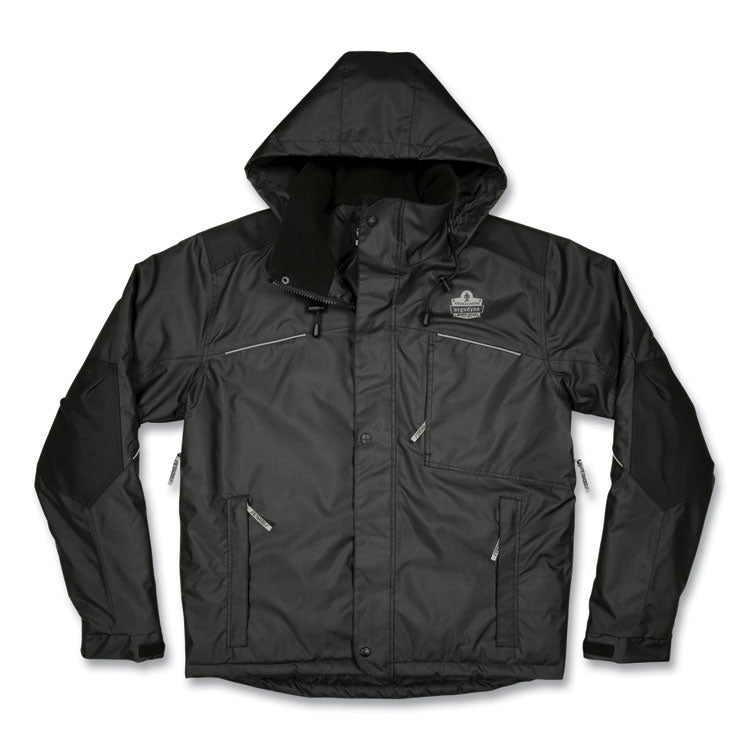 ergodyne® N-Ferno 6467 Winter Work Jacket with 300D Polyester Shell, 3X-Large, Black, Ships in 1-3 Business Days (EGO41127) Each