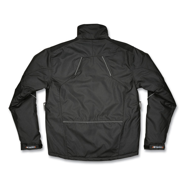 ergodyne® N-Ferno 6467 Winter Work Jacket with 300D Polyester Shell, 4X-Large, Black, Ships in 1-3 Business Days (EGO41128) Each