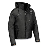 ergodyne® N-Ferno 6467 Winter Work Jacket with 300D Polyester Shell, 4X-Large, Black, Ships in 1-3 Business Days (EGO41128) Each