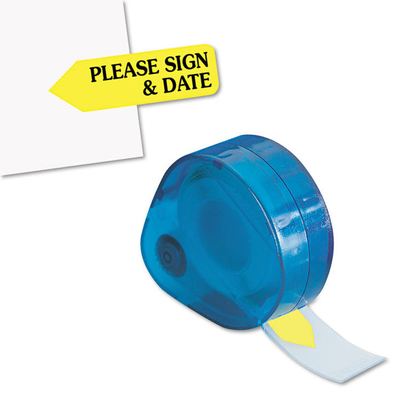 Redi-Tag® Arrow Message Page Flag Refills, "Please Sign and Date", Yellow, 120/Roll, 6 Rolls (RTG91032) 6 Rolls