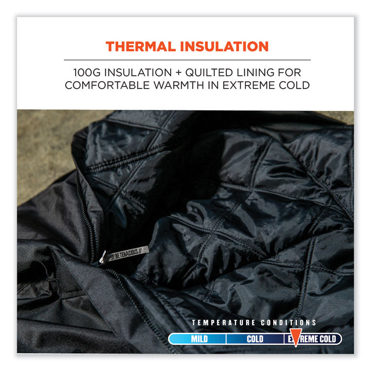 ergodyne® N-Ferno 6472 Thermal Bib with 300D Oxford Shell, X-Large, Black, Ships in 1-3 Business Days (EGO41225) Each