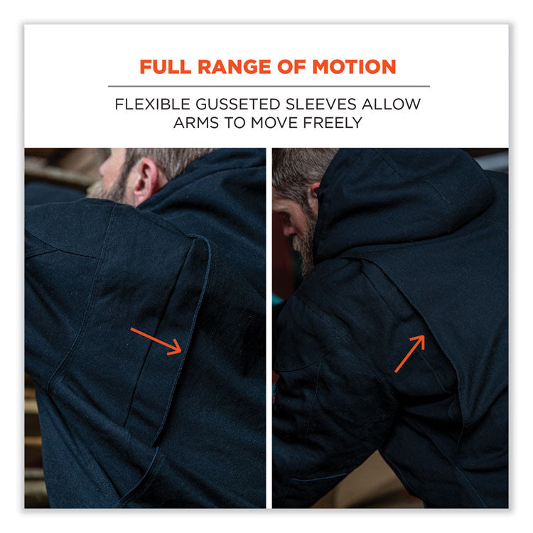 ergodyne® N-Ferno 6468 Duck Canvas Work Jacket, 2X-Large, Black, Ships in 1-3 Business Days (EGO41236) Each