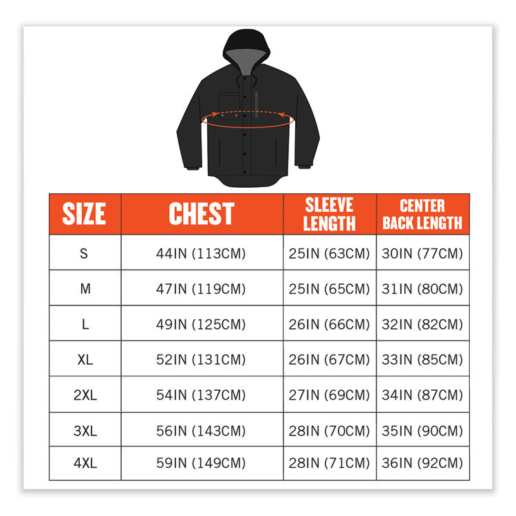 ergodyne® N-Ferno 6468 Duck Canvas Work Jacket, 4X-Large, Black, Ships in 1-3 Business Days (EGO41238) Each