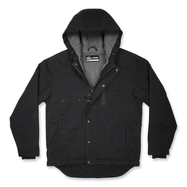 ergodyne® N-Ferno 6468 Duck Canvas Work Jacket, 4X-Large, Black, Ships in 1-3 Business Days (EGO41238) Each