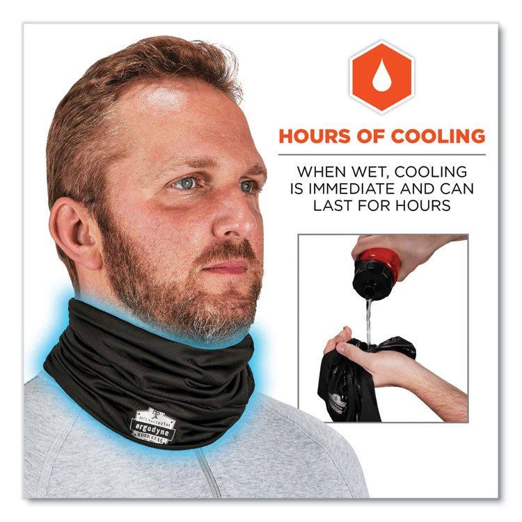 ergodyne® Chill-Its 6487 Cooling Performance Knit Multi-Band, Polyester/Spandex, One Size Fits Most, Black, Ships in 1-3 Business Days (EGO42126) Each