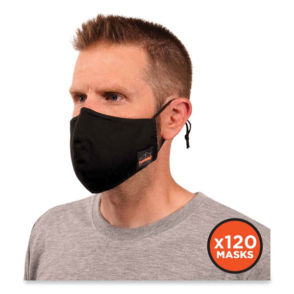 ergodyne® Skullerz 8800 Contoured Face Mask, Large/X-Large, Black, 120/Carton, Ships in 1-3 Business Days (EGO48851)