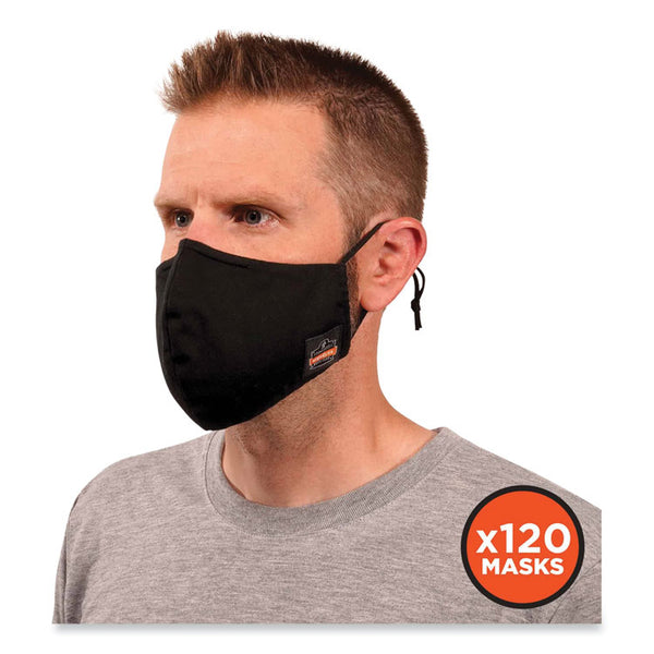 ergodyne® Skullerz 8800 Contoured Face Mask, 2X-Large/3X-Large, Black, 120/Carton, Ships in 1-3 Business Days (EGO48852)