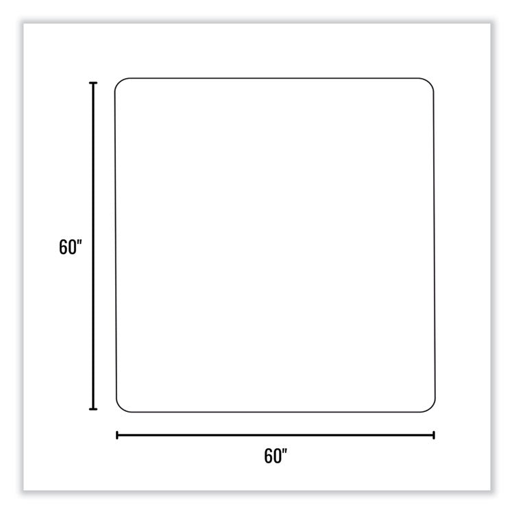 ES Robbins® EverLife Chair Mat for Medium Pile Carpet, Square, 60 x 60, Clear, Ships in 4-6 Business Days (ESR122681)