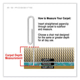 ES Robbins® EverLife Chair Mat for Extra High Pile Carpet wih Lip, 45 x 53, Clear, Ships in 4-6 Business Days (ESR124183) Each