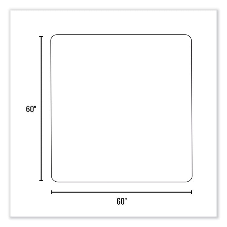ES Robbins® EverLife Chair Mat for Extra High Pile Carpet, Square, 60 x 60, Clear, Ships in 4-6 Business Days (ESR124681) Each
