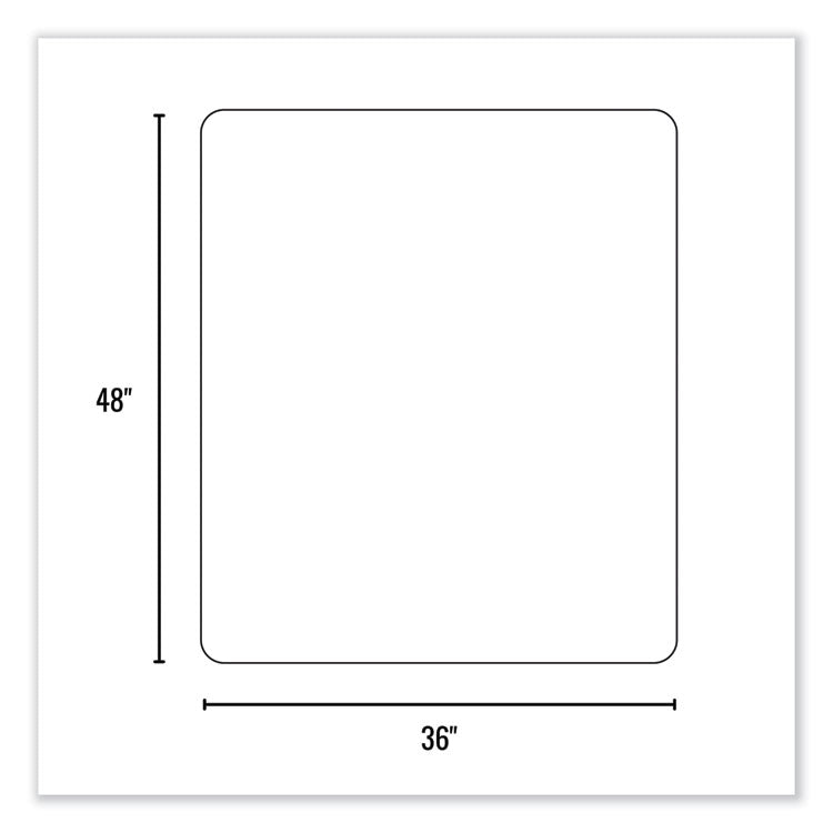 ES Robbins® EverLife Chair Mat for Hard Floors, Heavy Use, Rectangular, 36 x 48, Clear, Ships in 4-6 Business Days (ESR132031)