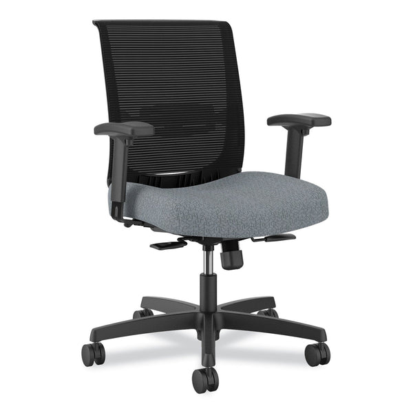 HON® Convergence Mid-Back Task Chair, Up to 275 lb, 16.5" to 21" Seat Ht, Basalt Seat, Black Back/Frame (HONCMY1AAPX25) Each