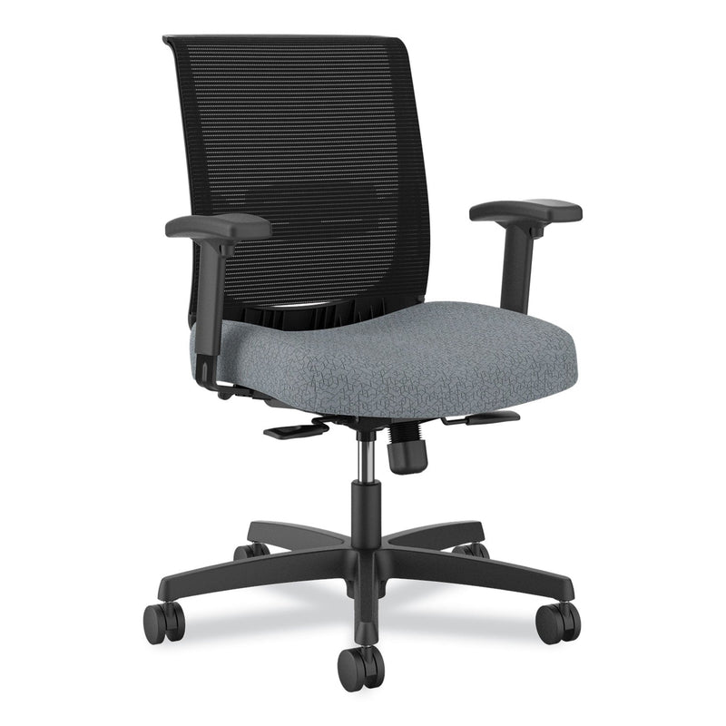 HON® Convergence Mid-Back Task Chair, Up to 275 lb, 16.5" to 21" Seat Ht, Basalt Seat, Black Back/Frame (HONCMY1AAPX25) Each