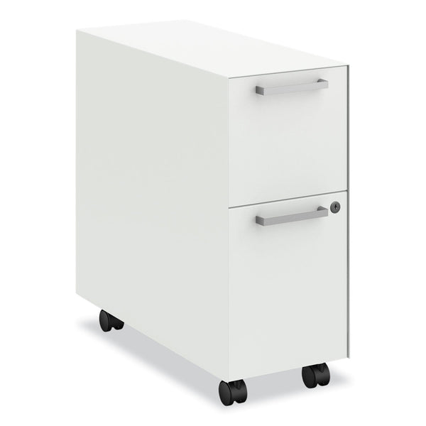 HON® Fuse Mobile Slim Pedestal File, Left/Right, 2-Drawers: Box/File, Letter, Designer White, 10x23.25x21 (HONHAPTFNPJWL) Each