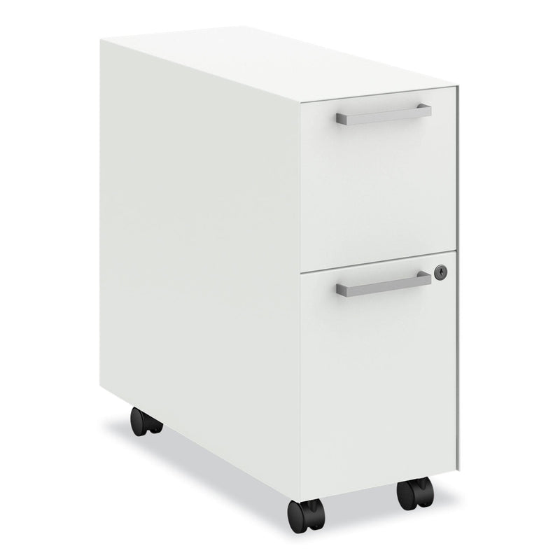HON® Fuse Mobile Slim Pedestal File, Left/Right, 2-Drawers: Box/File, Letter, Designer White, 10x23.25x21 (HONHAPTFNPJWL) Each