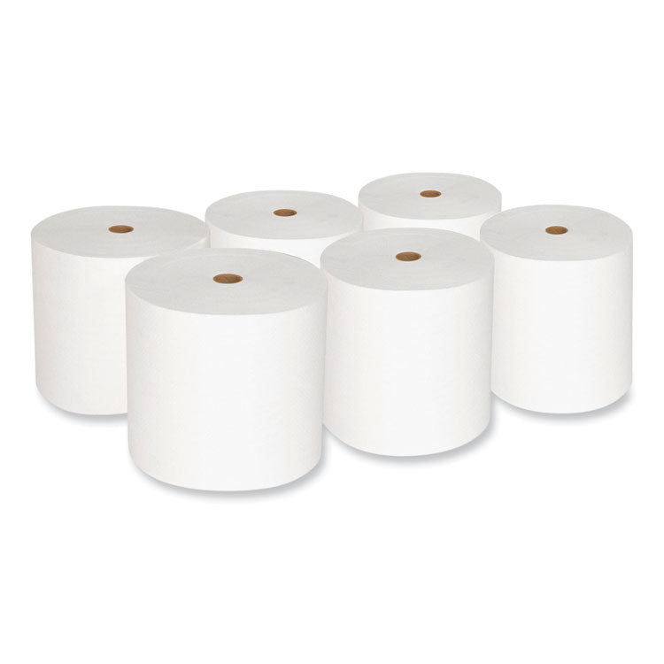 Morcon Tissue Valay Proprietary Roll Towels, 1-Ply, 7" x 800 ft, White, 6 Rolls/Carton (MORVW444)