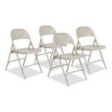 NPS® 50 Series All-Steel Folding Chair, Supports 500 lb, 16.75" Seat Height, Gray Seat/Back/Base, 4/Carton, Ships in 1-3 Bus Days (NPS52) Case of 4