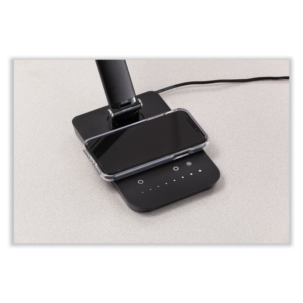 Safco® Vamp LED Wireless Charging Lamp, Multi-pivot Neck, 16.75" High, Black, Ships in 1-3 Business Days (SAF1009BL) Each