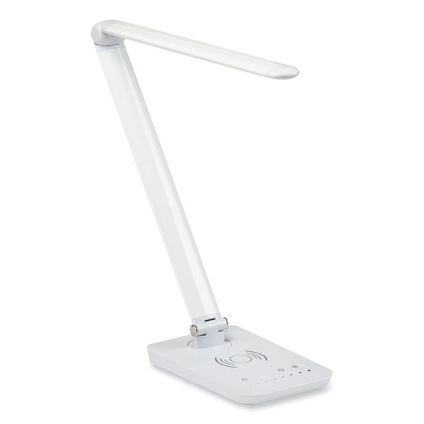 Safco® Vamp LED Wireless Charging Lamp, Multi-pivot Neck, 16.75" High, White, Ships in 1-3 Business Days (SAF1009WH) Each