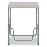 Safco® AlphaBetter 2.0 Height-Adjust Student Desk w/Pendulum Bar, 27.75 x 19.75 x 22 to 30, Pebble Gray, Ships in 1-3 Business Days (SAF1221GR)