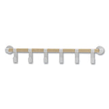 Safco® Resi Coat Wall Rack, 6 Hook, 36.25w x 4.25d x 6h, White, Ships in 1-3 Business Days (SAF4264WH) Each