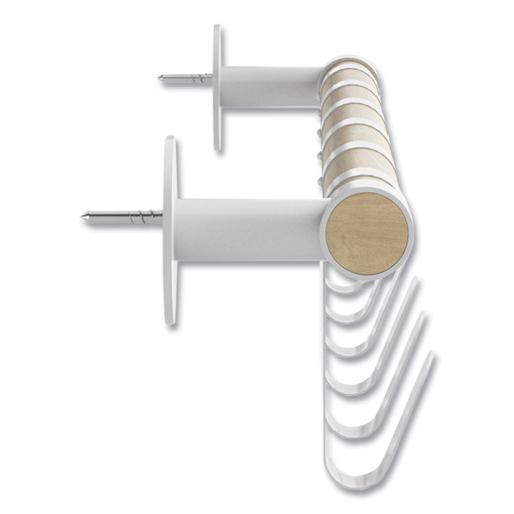 Safco® Resi Coat Wall Rack, 6 Hook, 36.25w x 4.25d x 6h, White, Ships in 1-3 Business Days (SAF4264WH) Each