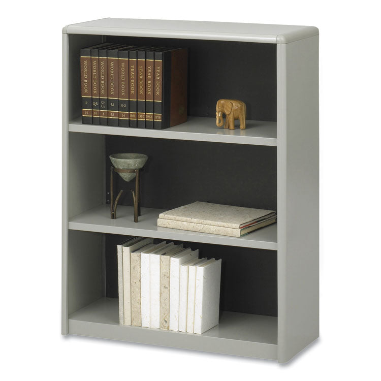 Safco® ValueMate Economy Bookcase, Three-Shelf, 31.75w x 13.5d x 41h, Gray, Ships in 1-3 Business Days (SAF7171GR)