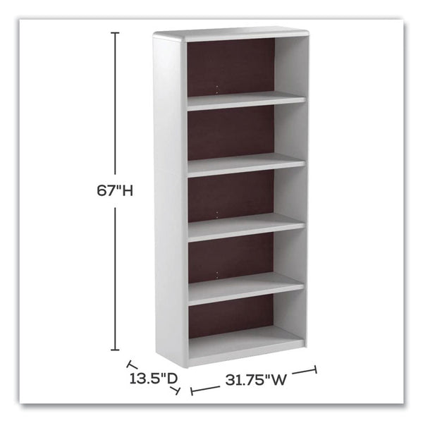 Safco® ValueMate Economy Bookcase, Five-Shelf, 31.75w x 13.5d x 67h, Gray, Ships in 1-3 Business Days (SAF7173GR)
