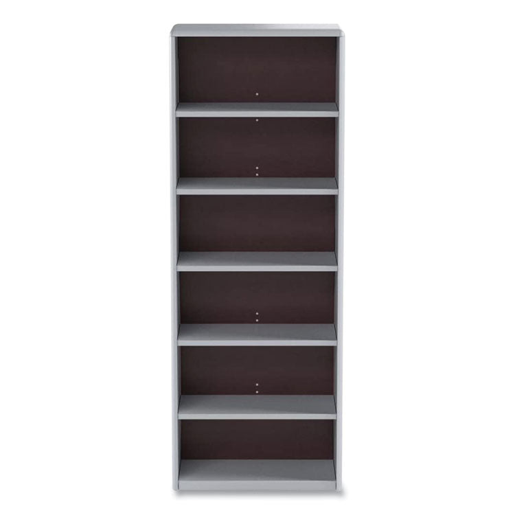 Safco® ValueMate Economy Bookcase, Six-Shelf, 31.75w x 13.5d x 80h, Gray, Ships in 1-3 Business Days (SAF7174GR)